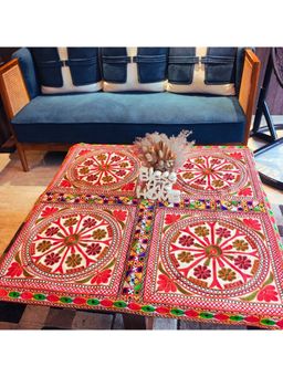 TheYUGO - Multi-Color Chakra Kutch Embroidery Table Top Cover