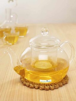 NATURALLY YOURS - Glasswares Transparent Tea Pot with Infuser Set - 1000 ml