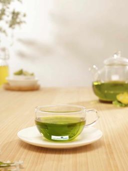 NATURALLY YOURS - Glass Transparent Cup and Saucer Set