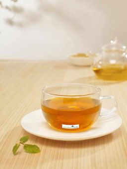 NATURALLY YOURS - Glasswares Transparent Cup and Saucer Set