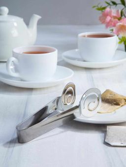 NATURALLY YOURS - Silver Stainless Steel Tong