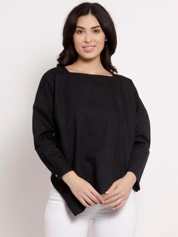 Ayrolane - Black Kilter Hem Full Sleeves Top
