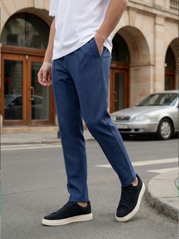 Nobero - Men Blue Urban Taper Trackpant