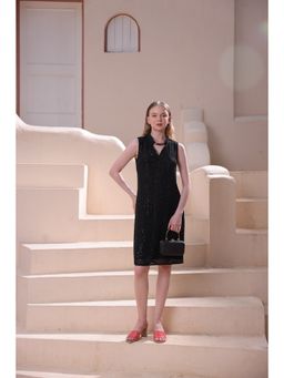 Edition II - Black Sequin Embellished Sleeveless Dress