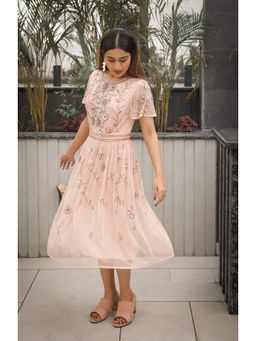 Edition II - Blush Floral Embellished Tulle Dress