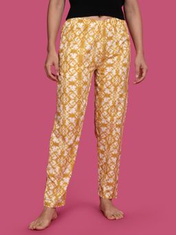 Kryptic - Mustard Printed Relaxed Fit Lounge Pant
