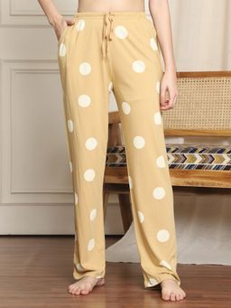 Kanvin - Yellow Polka Dots Regular Fit Pyjama