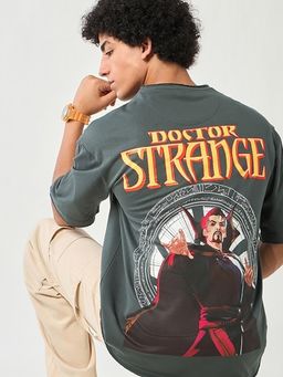 Bewakoof - Mens Grey Doctor Strange Graphic Oversized T-Shirt