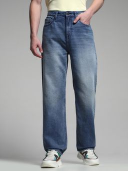 Jack & Jones - Blue High Rise Straight Fit Jeans