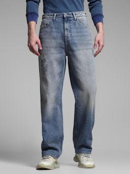 Jack & Jones - Blue High Rise Straight Fit Jeans