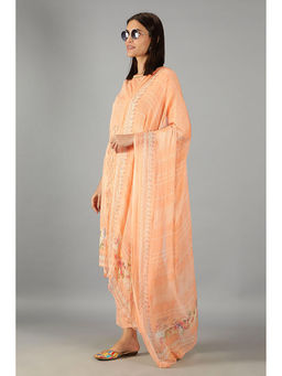 Barara Ethnic - Peach Straight Fit Printed Kurta with Dupatta (Set of 3)