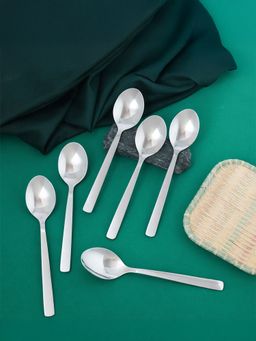 Culinex by thinKitchen - Premium Stainless Steel 7.9" Soup Spoon Set, 6 Pieces