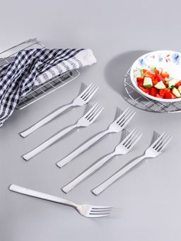 Culinex by thinKitchen - Premium Stainless Steel 5.7" Dessert Fork Set, 6 Pieces