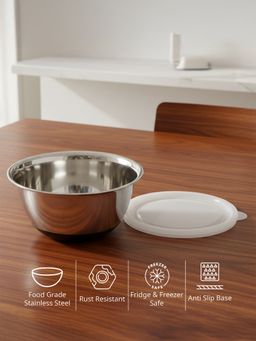 Culinex by thinKitchen - Premium Stainless Steel Anti Skid Mixing Bowl, 2400ml