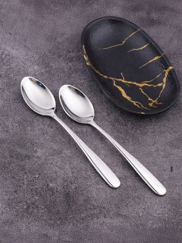 thinKitchen - Premium 18/8 Stainless Steel 8.2" Serving Spoon Set, 2 Pieces
