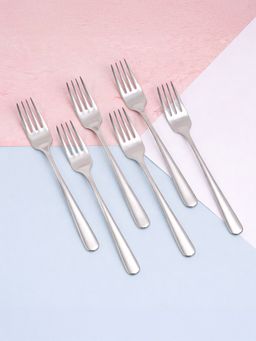 thinKitchen - Premium 18/8 Stainless Steel 7.4" All Purpose Fork Set, 6 Pieces