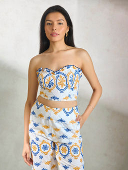 Virgio - White Sultry Cotton Tube Crop Top