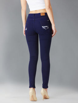 DOLCE CRUDO - Navy Blue Mid Rise Denim Jeans