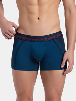 Jockey - US21 Men Super Combed Cotton Elastane Stretch Solid Trunk - Poseidon