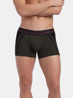 Jockey - US21 Men Super Combed Cotton Elastane Stretch Solid Trunk - Deep Olive