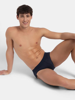 Jockey - US59 Men Super Combed Cotton Elastane Solid Brief - Navy
