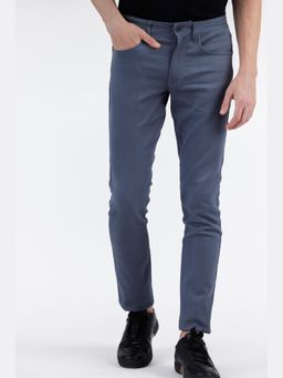Perona - Men Blue Mid Waist Skinny Trouser