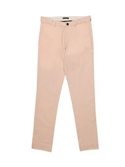 Perona - Men Peach Mid Waist Slim Trouser