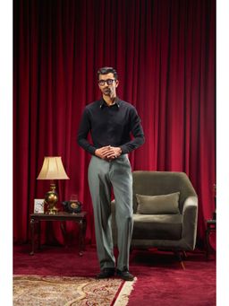 Philocaly - Men's Teal Solid Straight Trouser