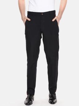MAYANK MODI - Men's Black Solid Cotton Pant