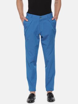 MAYANK MODI - Men's Blue Cotton Trouser
