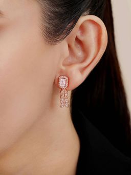 Zavya - Natures Grace Rose Gold Plated 925 Sterling Silver Drop Earrings