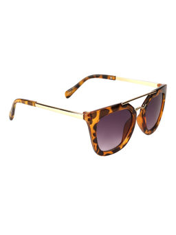 Spiky - Burgundy Frame Grey Lense UV Protected Lens Square Sunglasses