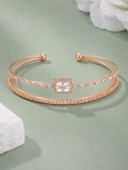 Estele - Women Rose Gold Plated Adjustable Cuff