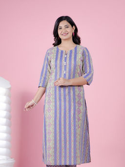 ARAMYA - Women Multi-Color Soft Cotton Regular Printed Kurta