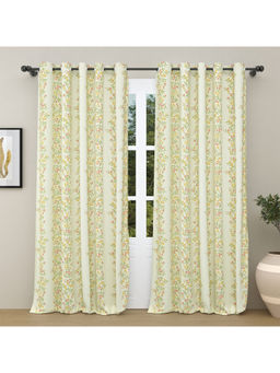 Haus & Kinder - Cotton Duck Printed Door Cotton Eylete Rings Blossom Trail 5ft x 7ft (Pack of 2)