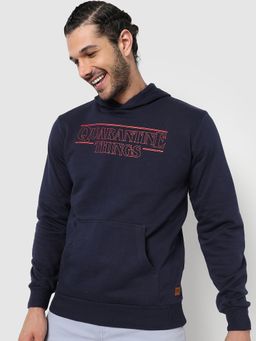 Campus Sutra - Men Printed Hoodie Sweatshirt