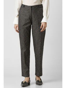 Van Heusen - Women Grey Printed Formal Trouser
