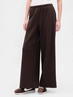 GAP - Brown Cotton Blend Solid Trackpant