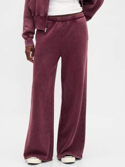 GAP - Maroon Cotton Blend Solid Trackpant