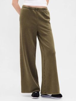 GAP - Olive Cotton Blend Solid Trackpant