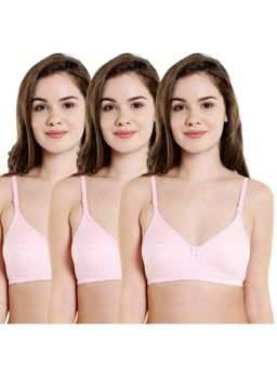 Bodycare - Pack of 3 Perfect Coverage Bra In Pink Colour