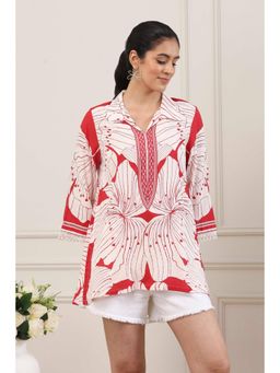 Biba - Women Multi-Color Viscose Rayon Straight Kurta