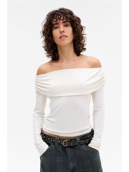 BDG by Urban Outfitters - Cream Ultimate Bardot Top