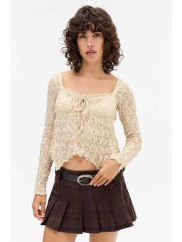 BDG by Urban Outfitters - Piper Lace Long Sleeve Top