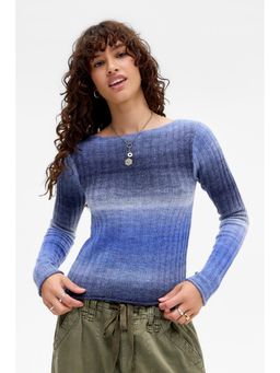 BDG by Urban Outfitters - Boat Neck Ombre Knit Top