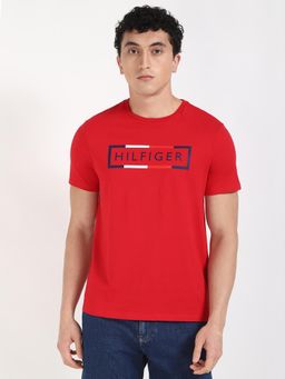 Tommy Hilfiger - Mens Red Color T-Shirt