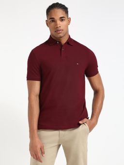 Tommy Hilfiger - Mens Maroon Color Polo T-Shirt
