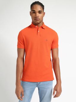 Tommy Hilfiger - Mens Orange Color Polo T-Shirt