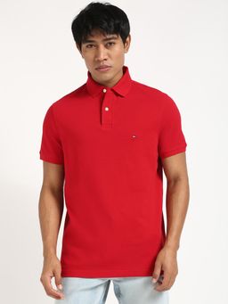 Tommy Hilfiger - Mens Red Color Polo T-Shirt