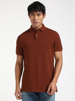 Tommy Hilfiger - Mens Brown Color Polo T-Shirt